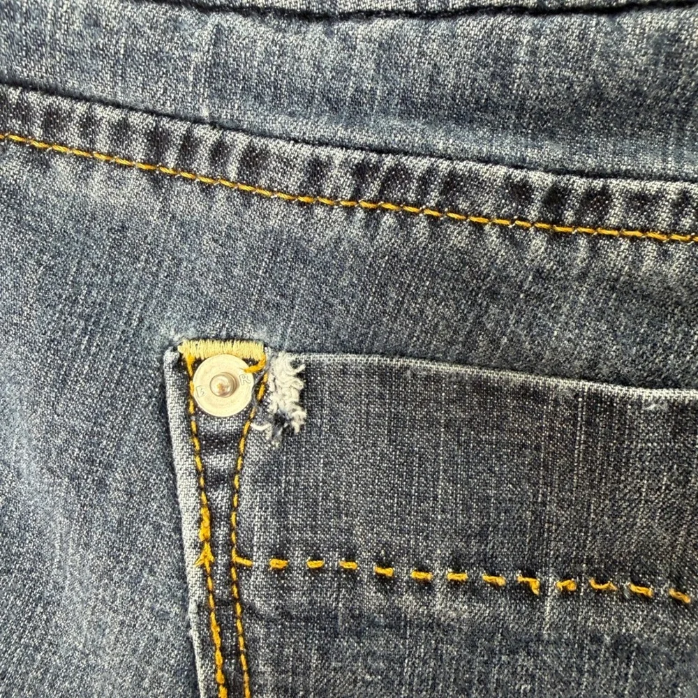 Banana Republic Womens Dark Wash Denim Bermuda Shorts Cuffed Size 12 Preppy